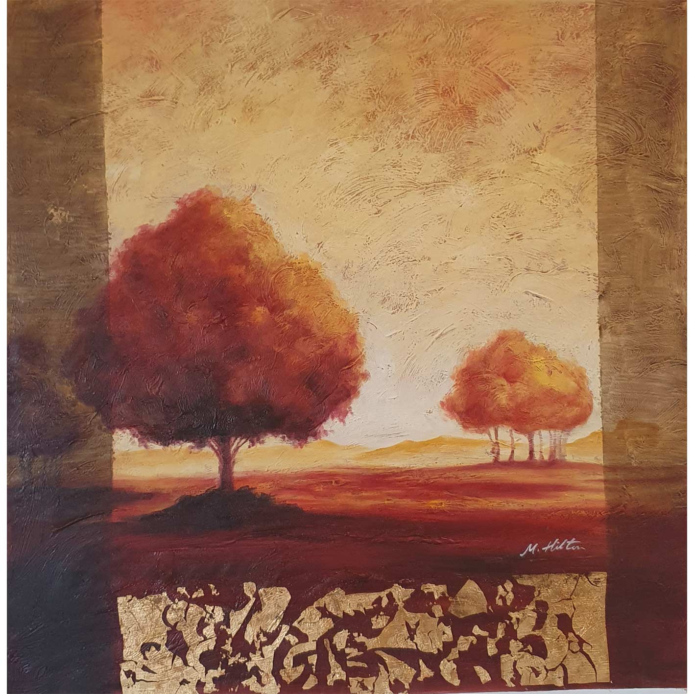 Cuadro Arbol Solitario 100x100 cm
