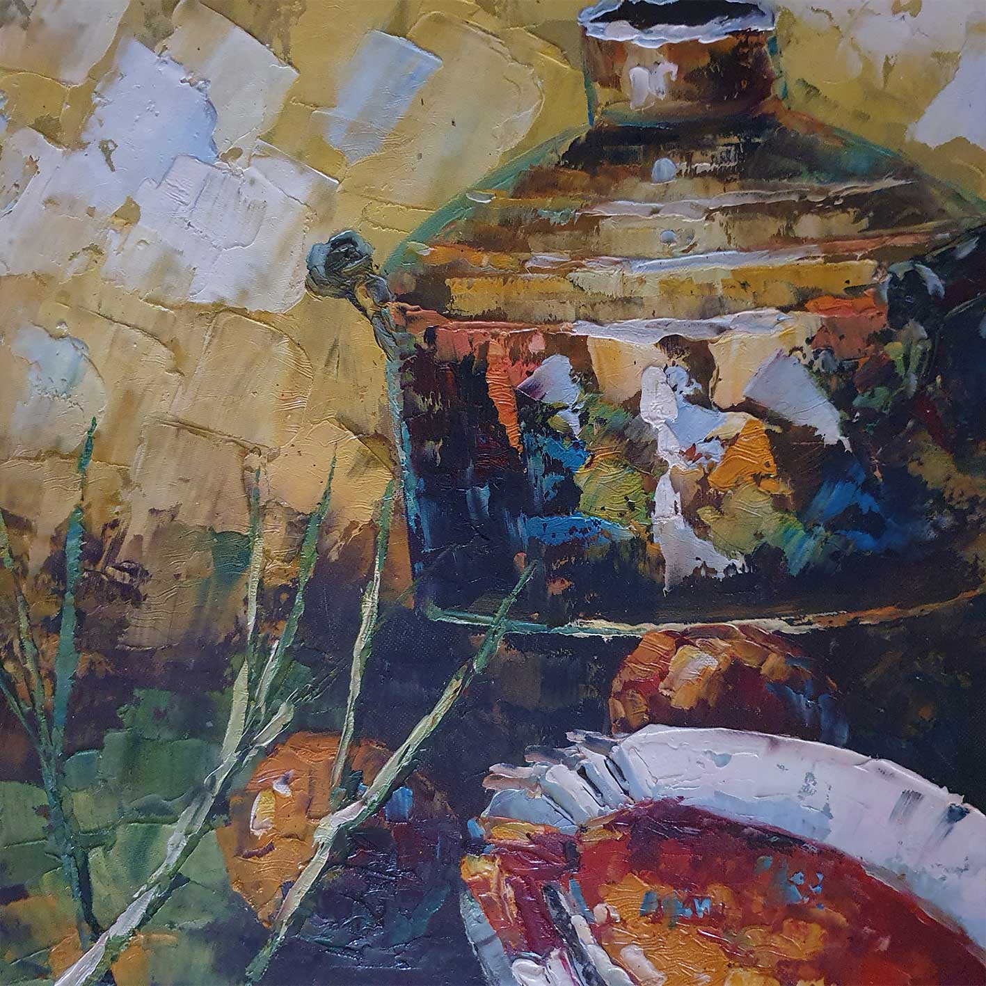 Cuadro Bodegon Calabaza  60x50 cm