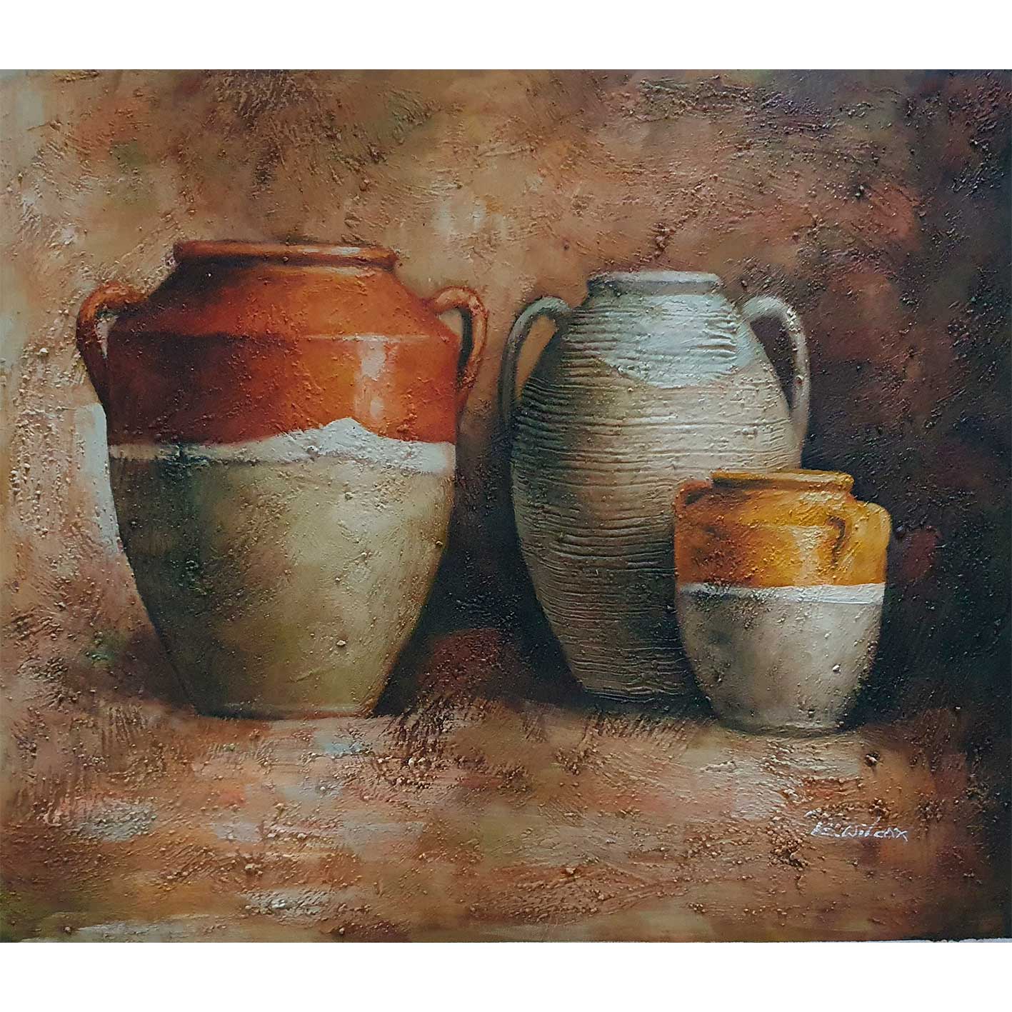 Cuadro Bodegon Realista  60x50 cm Texturas