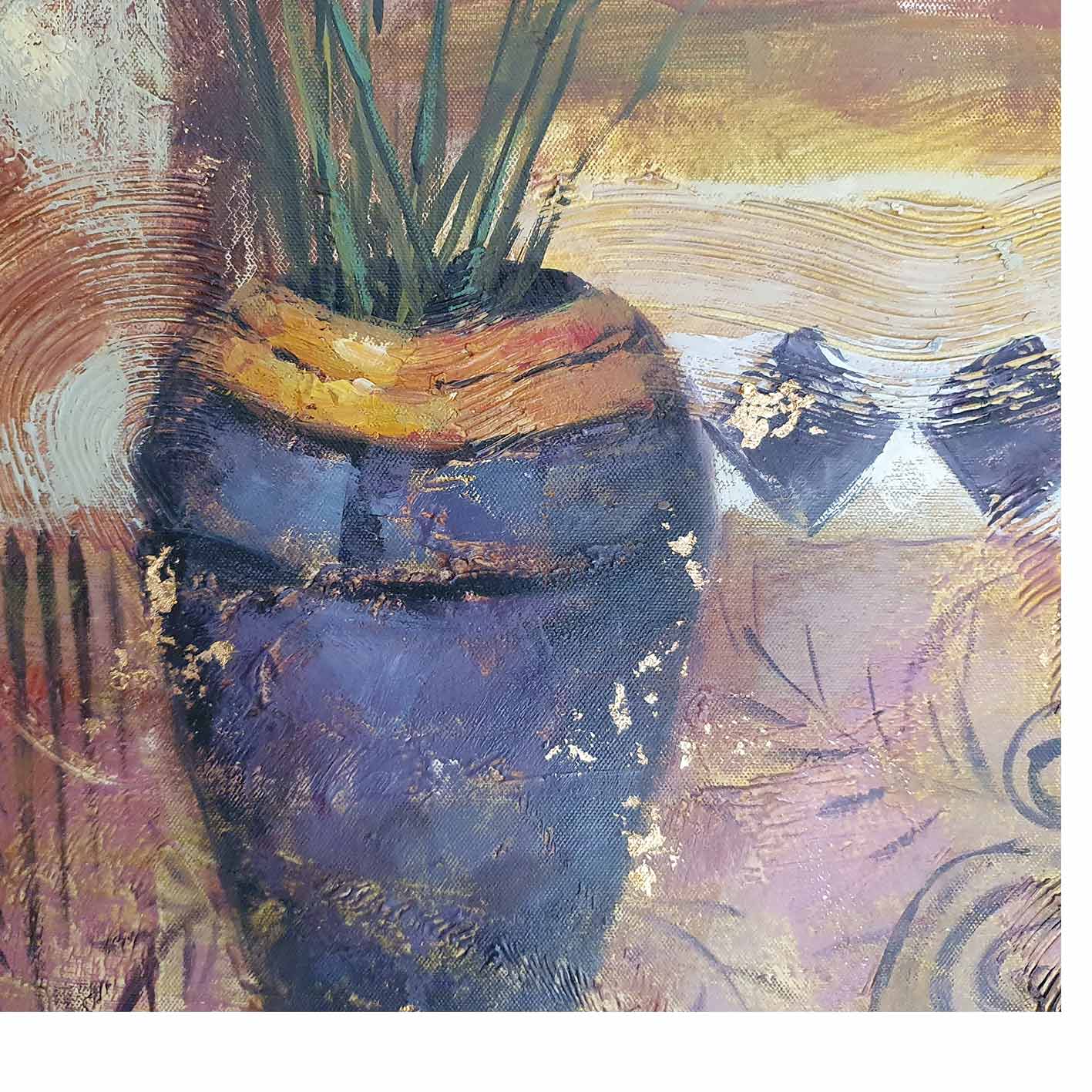 Cuadro Oleo  Diptico Floral Decor  50x60 cm [2 piezas] Texturas