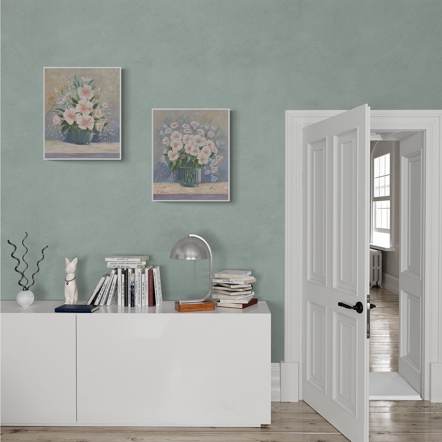 Cuadro Diptico Flores Claras  50x60 [2 piezas]