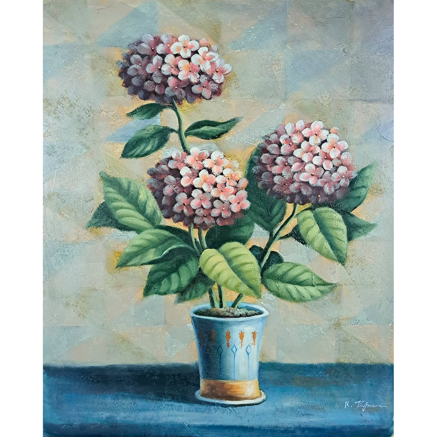 Cuadro Diptico Hortensias 50x60 [2 piezas]