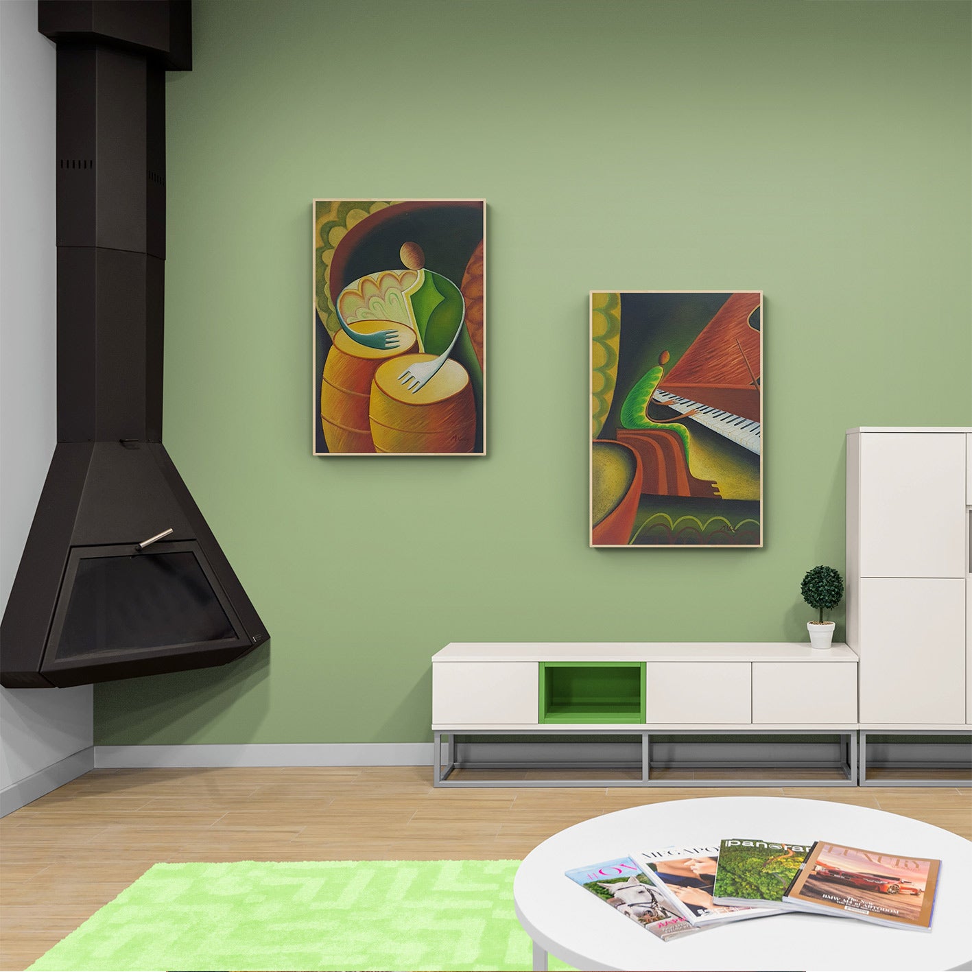 Cuadro Diptico Musical  60x90 cm [2 piezas]