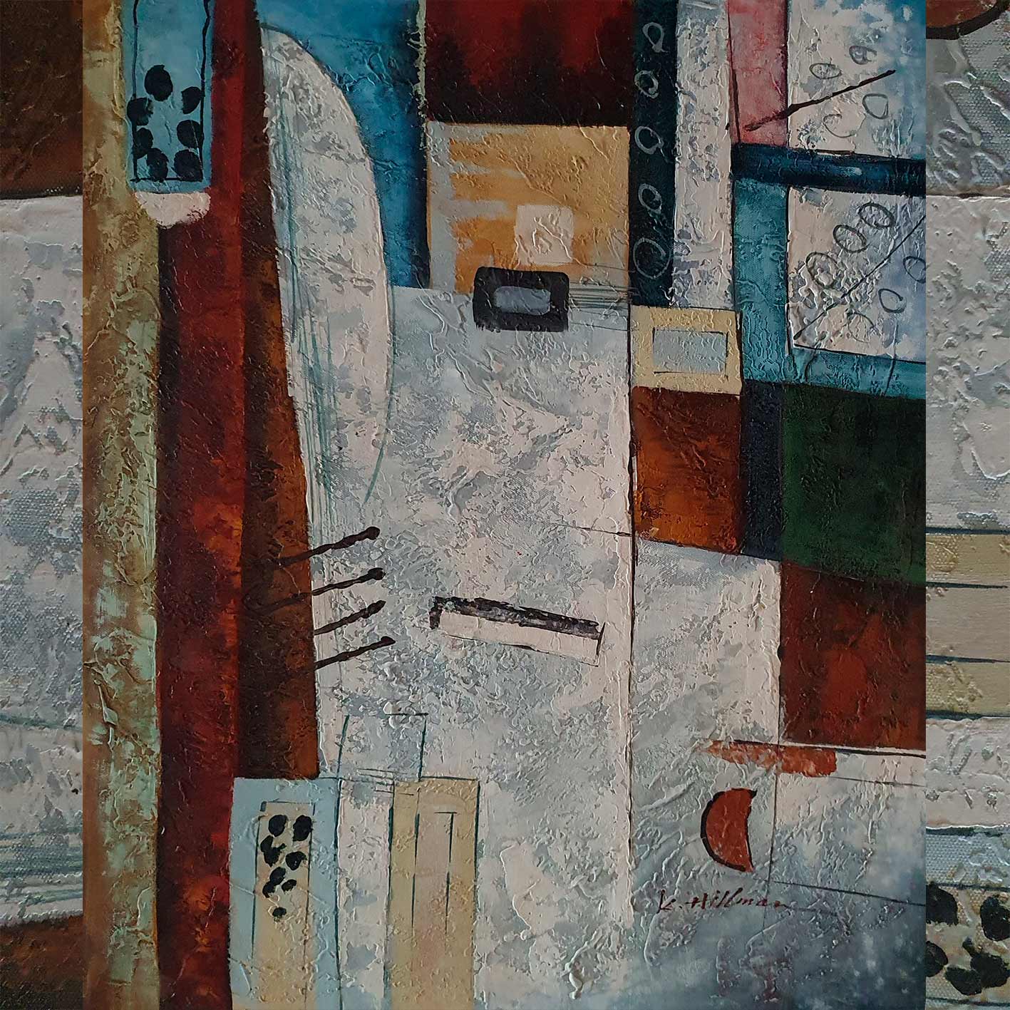 Cuadro Diptico Musical Abstracto 50X60 cm [2 piezas]