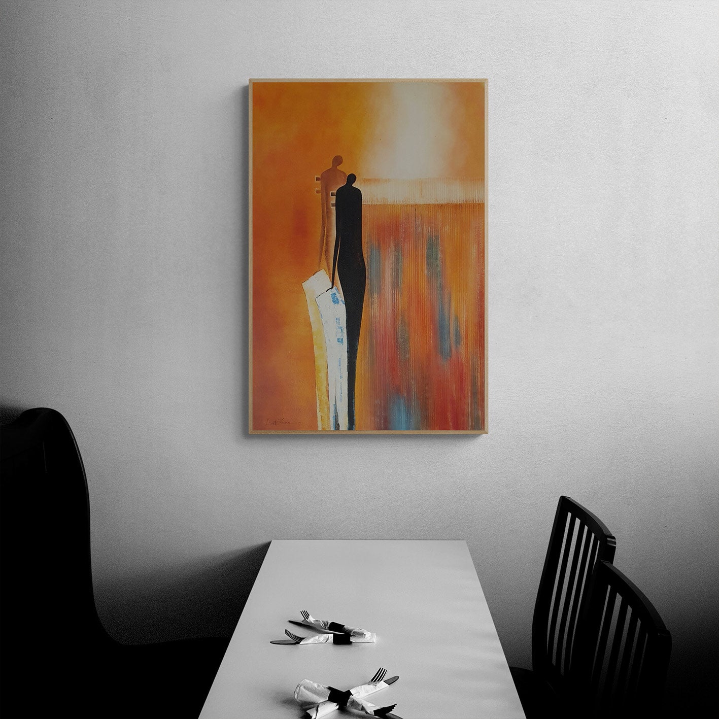 Cuadro Figuras Sombras  60x90 cm