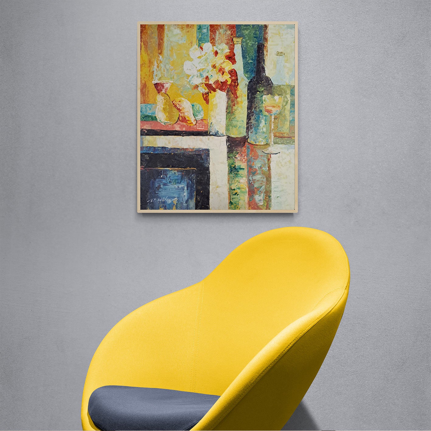 Cuadro Flores Copa II  50x60 cm