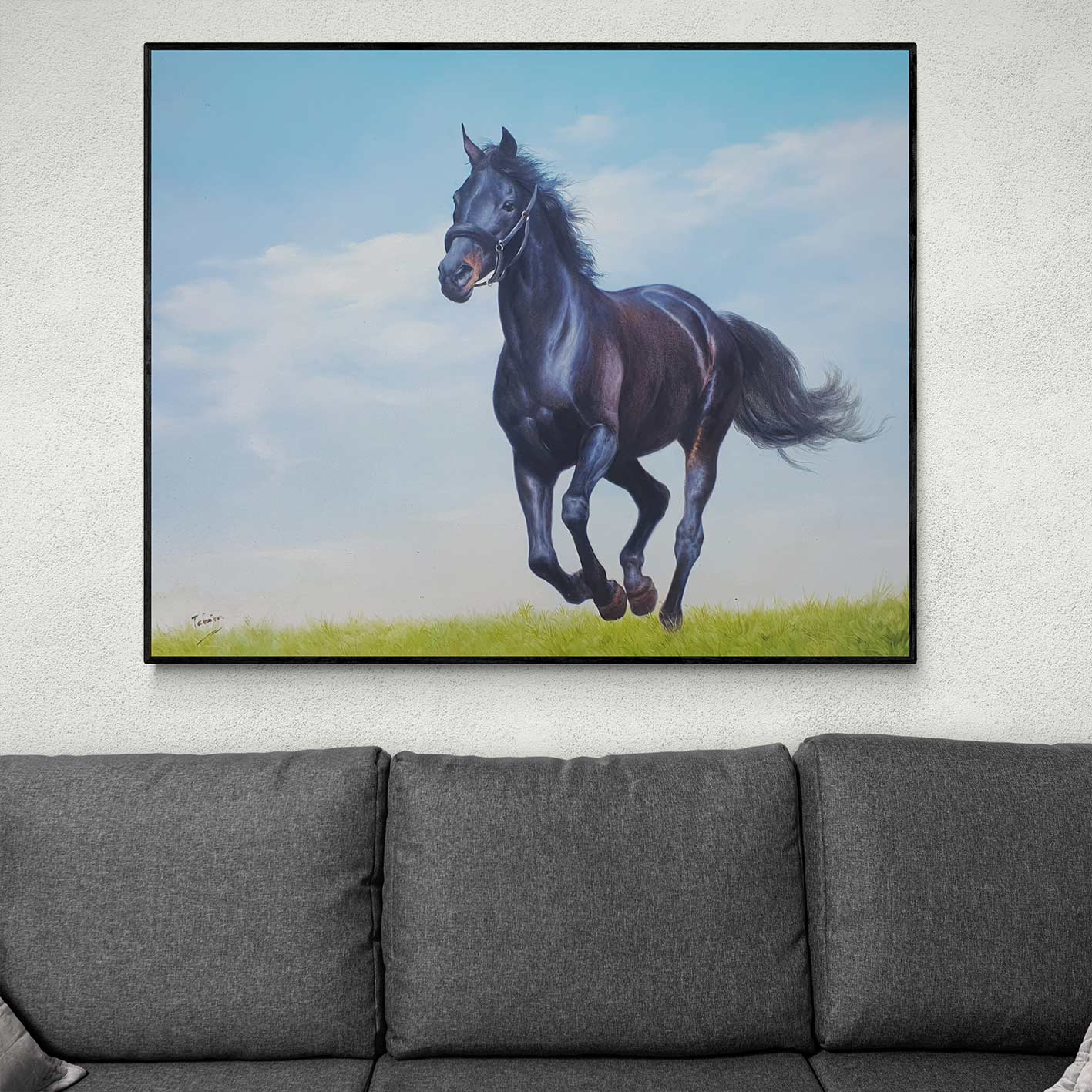 Cuadro Caballo Galope 100x80 cm