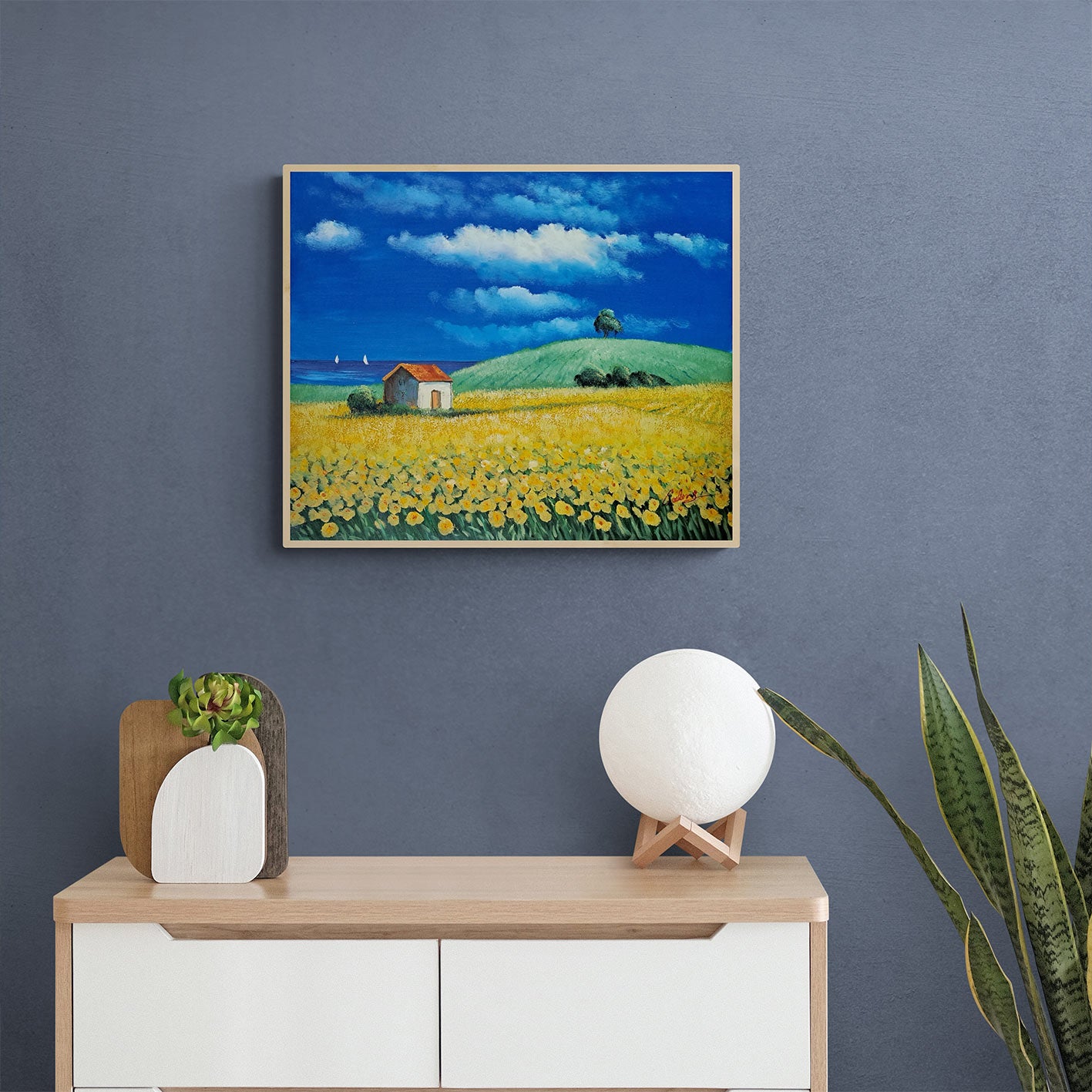 Cuadro Casita Campo 60x50 cm