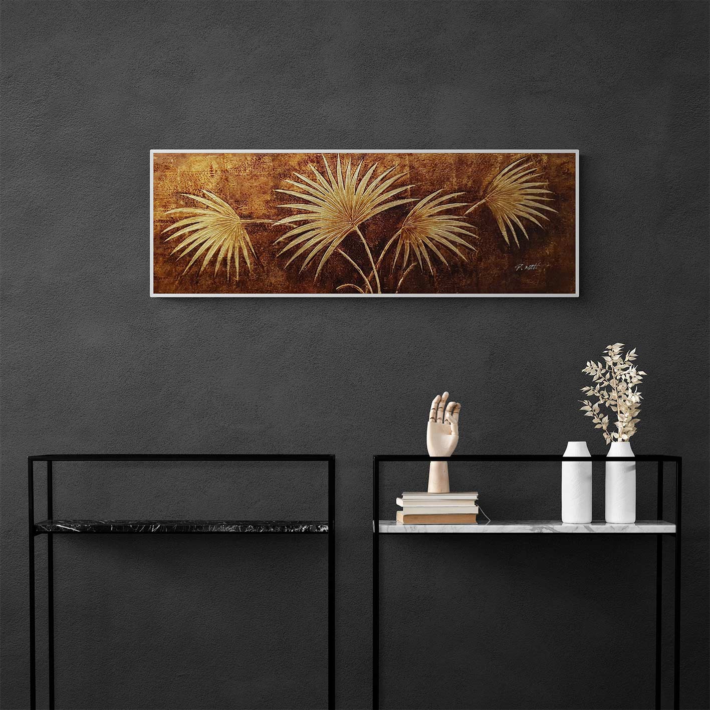 Cuadro Decorativo Palma 120x40 cm