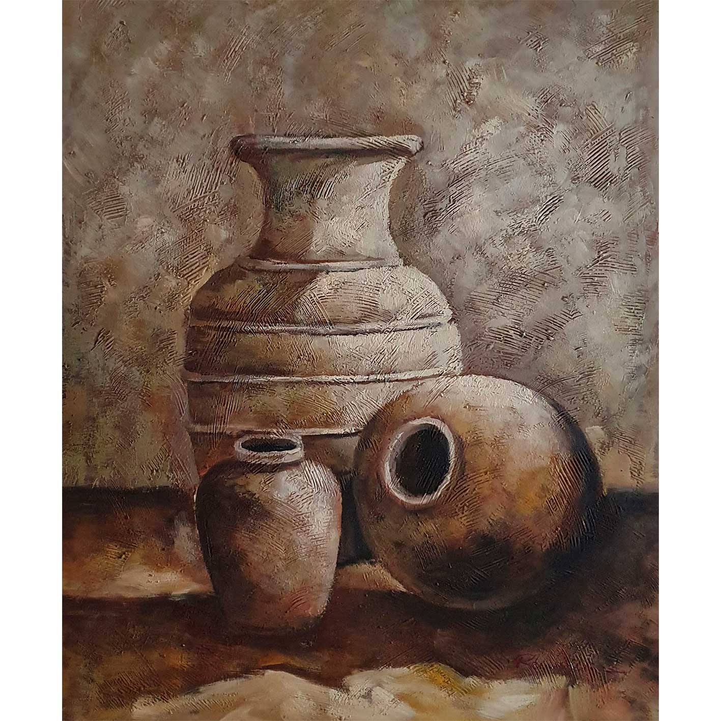 Cuadro Bodegon Jarrones  50x60  cm
