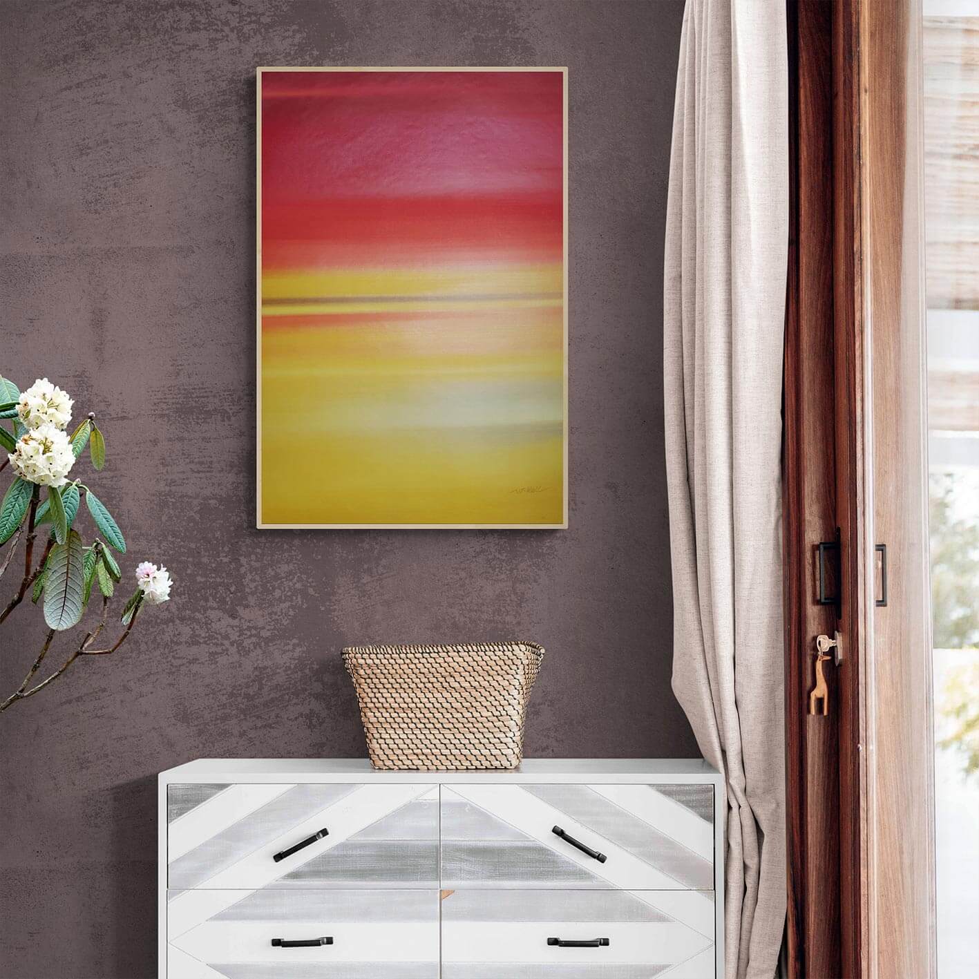Pintura Minimalista roja amarilla