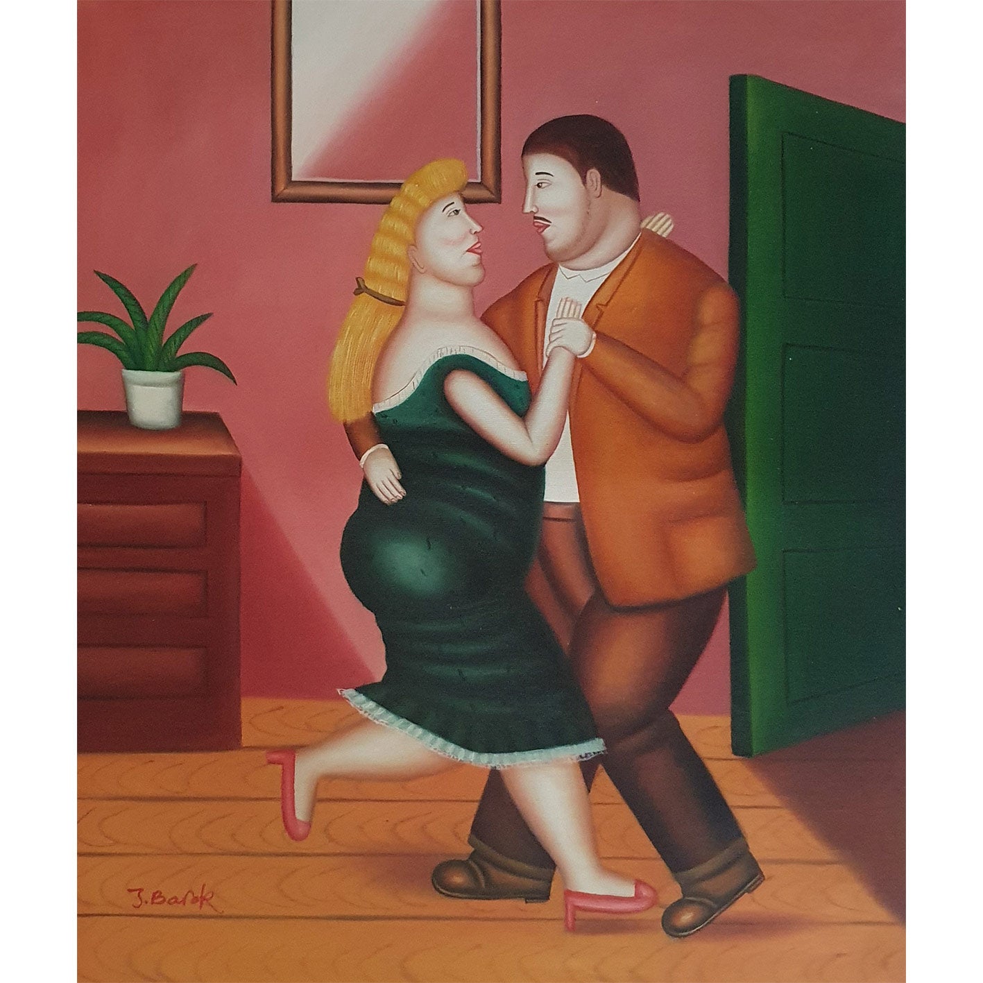 Cuadro Botero Baile 50x60 cm