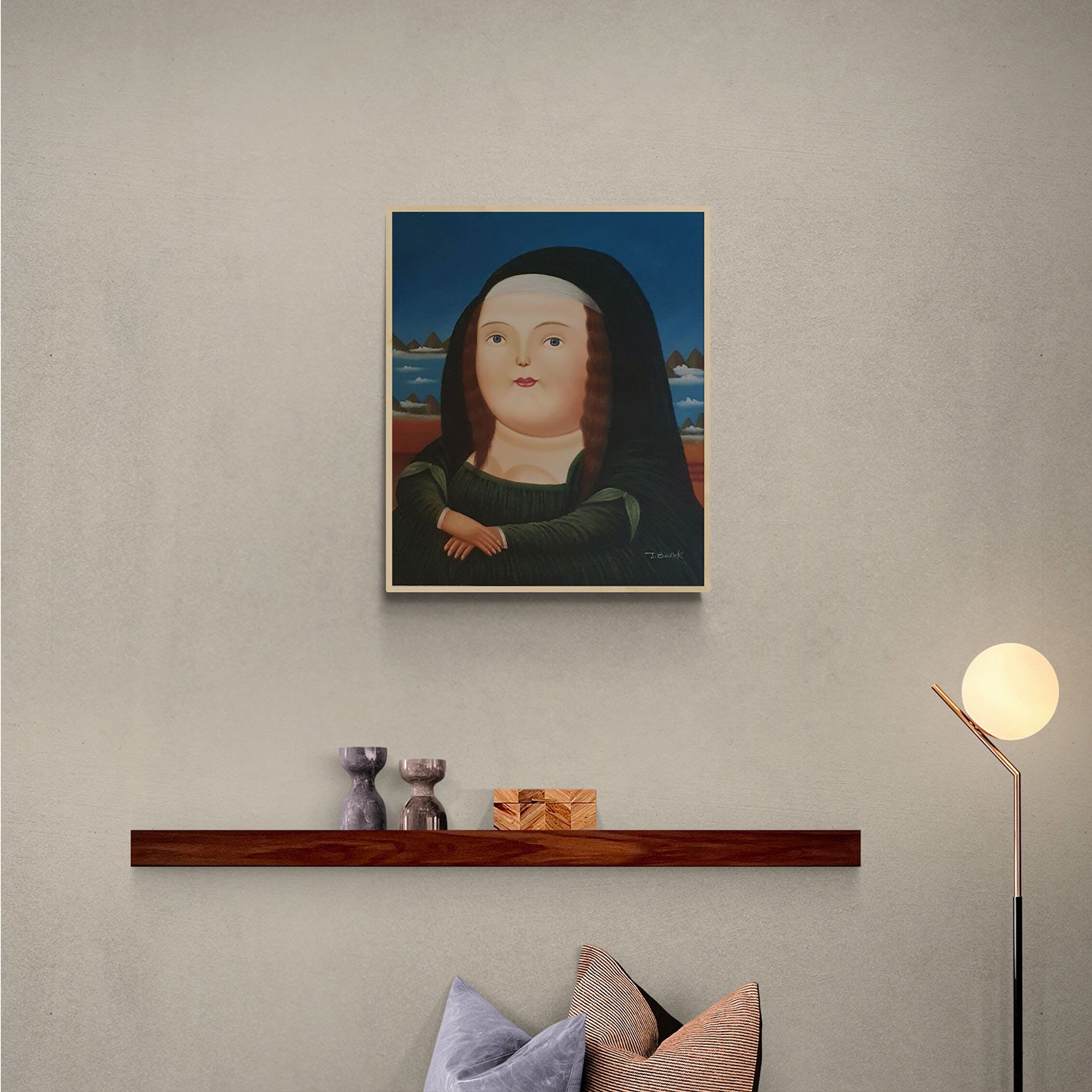 Cuadro Botero Mona Lisa 50x60 cm