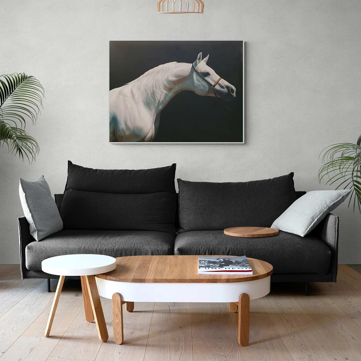 Cuadro Caballo Blanco 100x80 cm