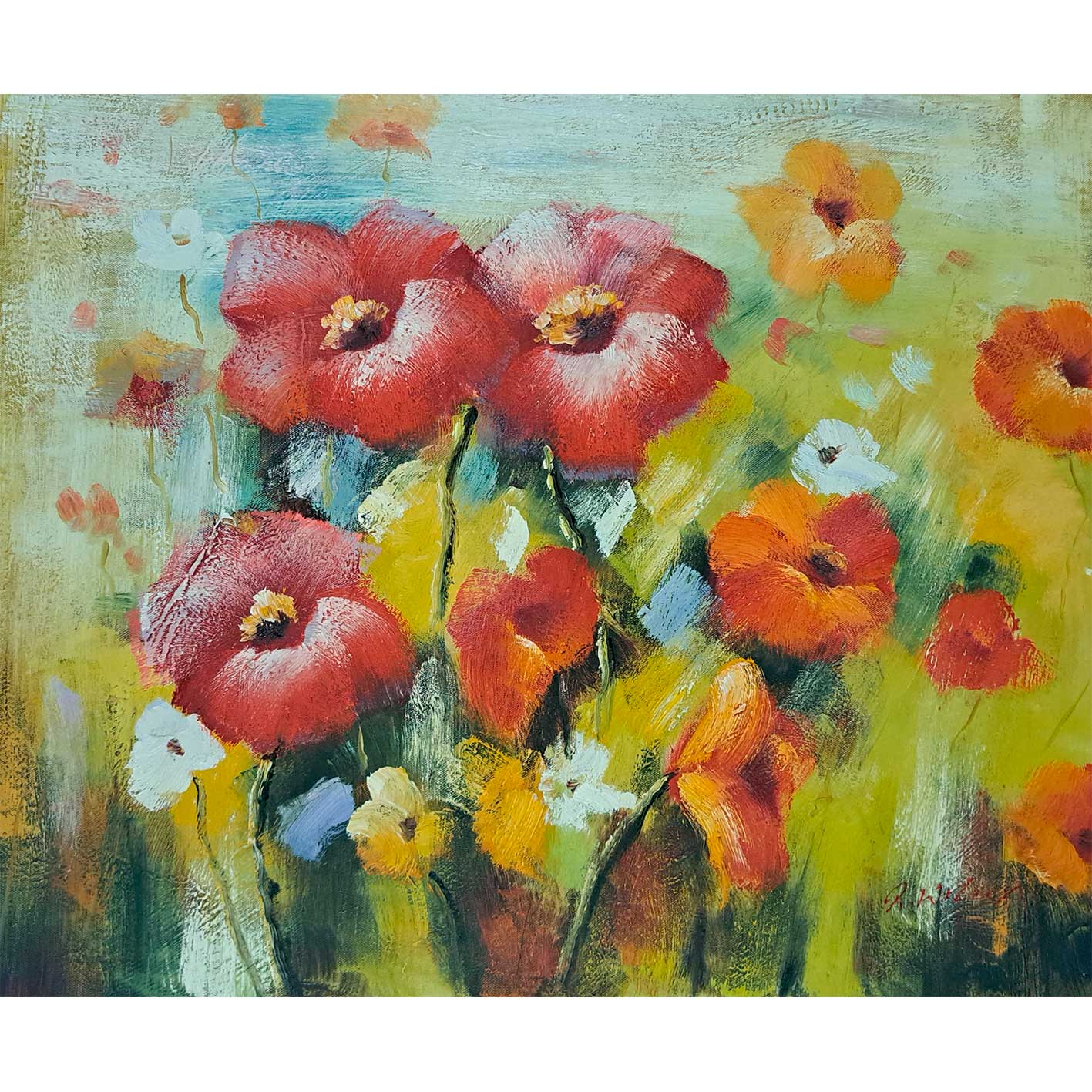 Cuadro Campos Amapola 60x50 cm