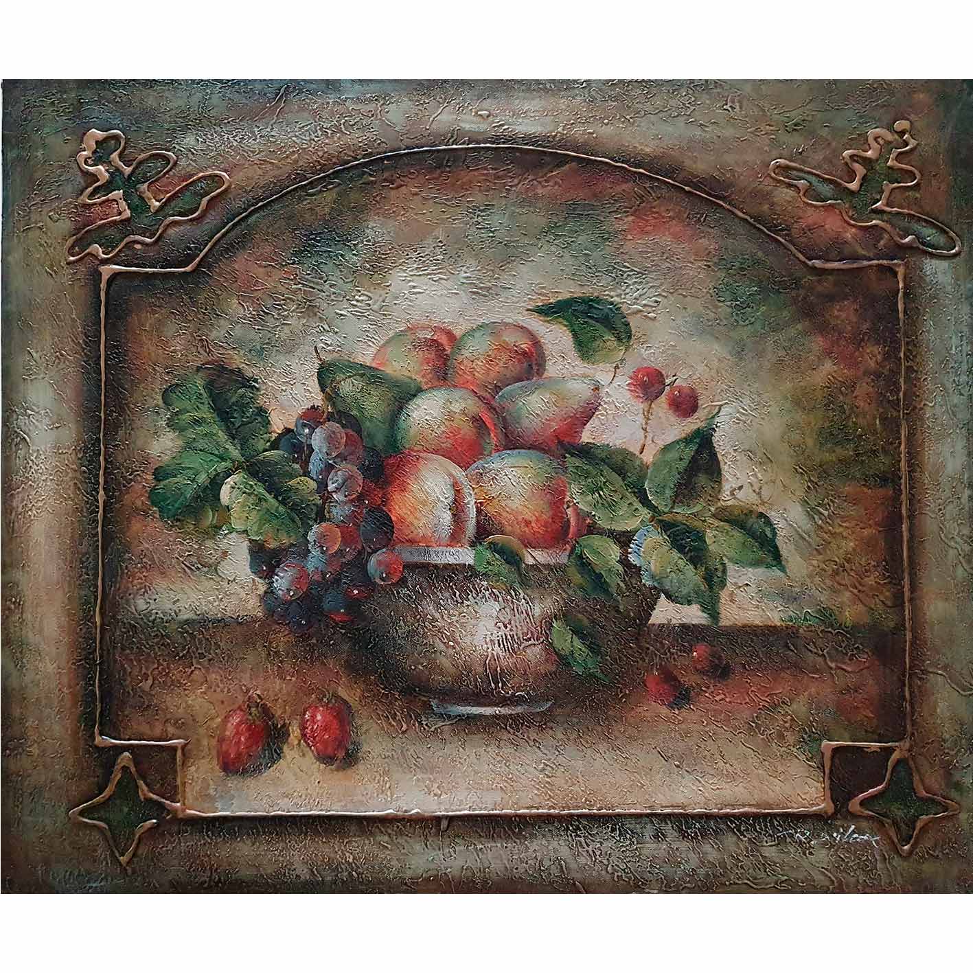 Cuadro Diptico Bodegon Fruta  60x50 cm [2 piezas]