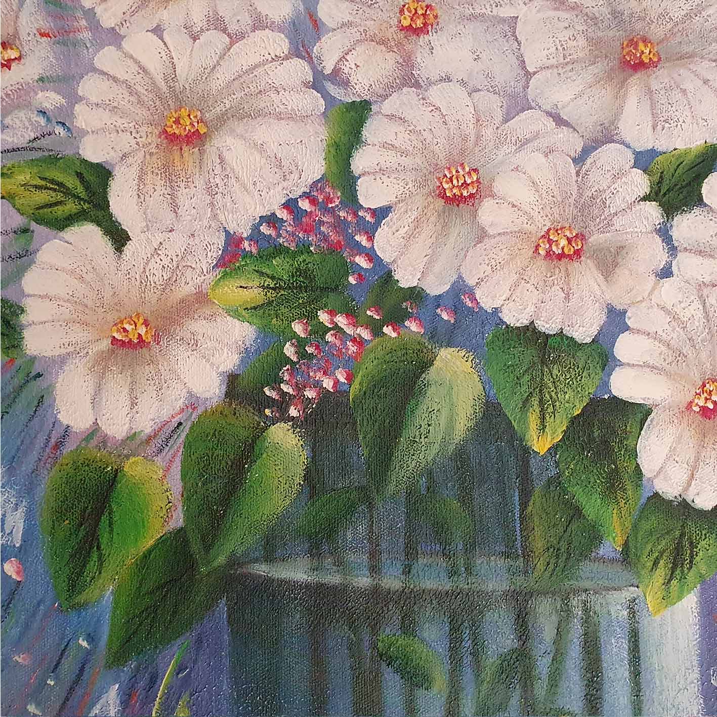 Cuadro Diptico Flores Claras  50x60 [2 piezas]