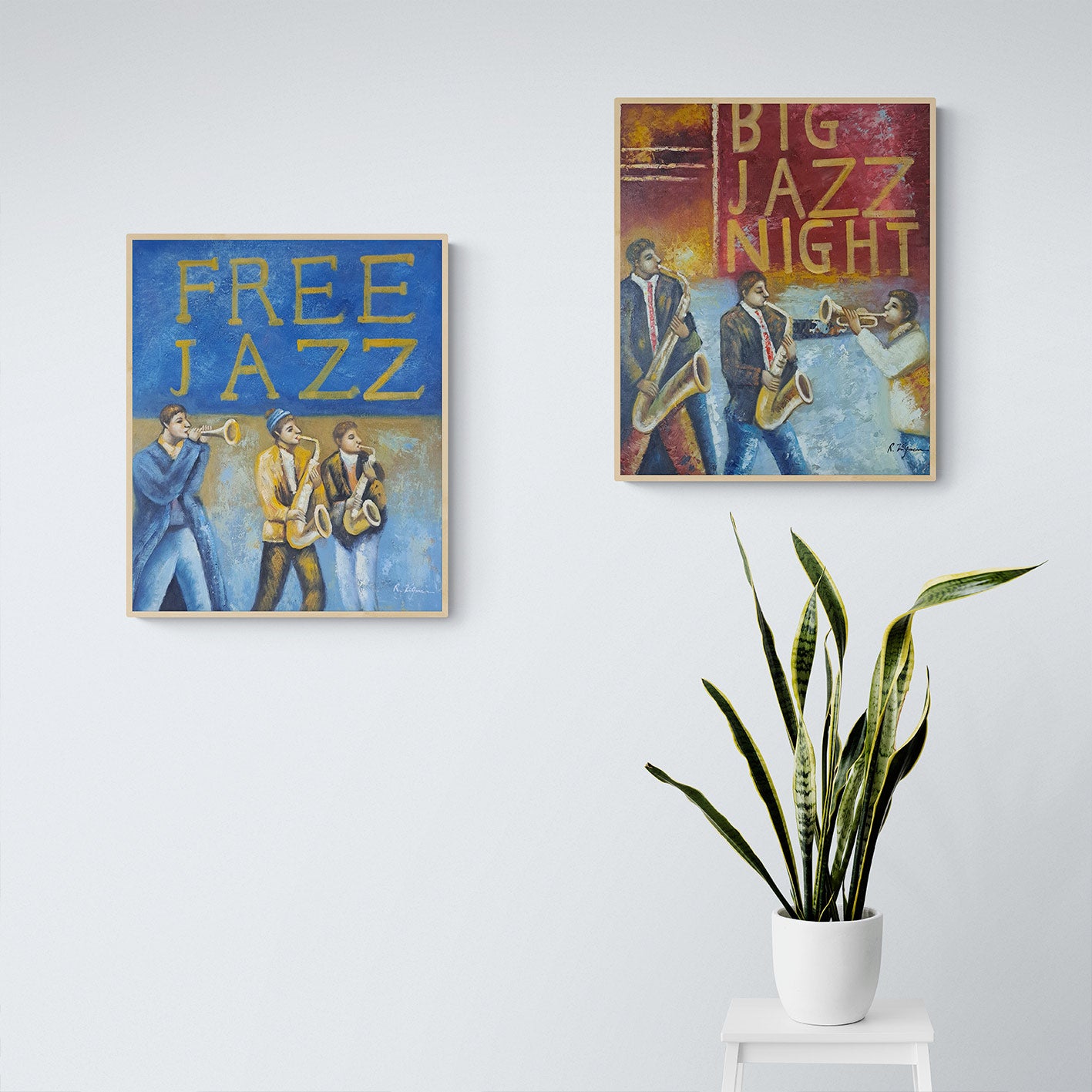 Cuadro Diptico Jazz Musical 50X60 cm [2 piezas]
