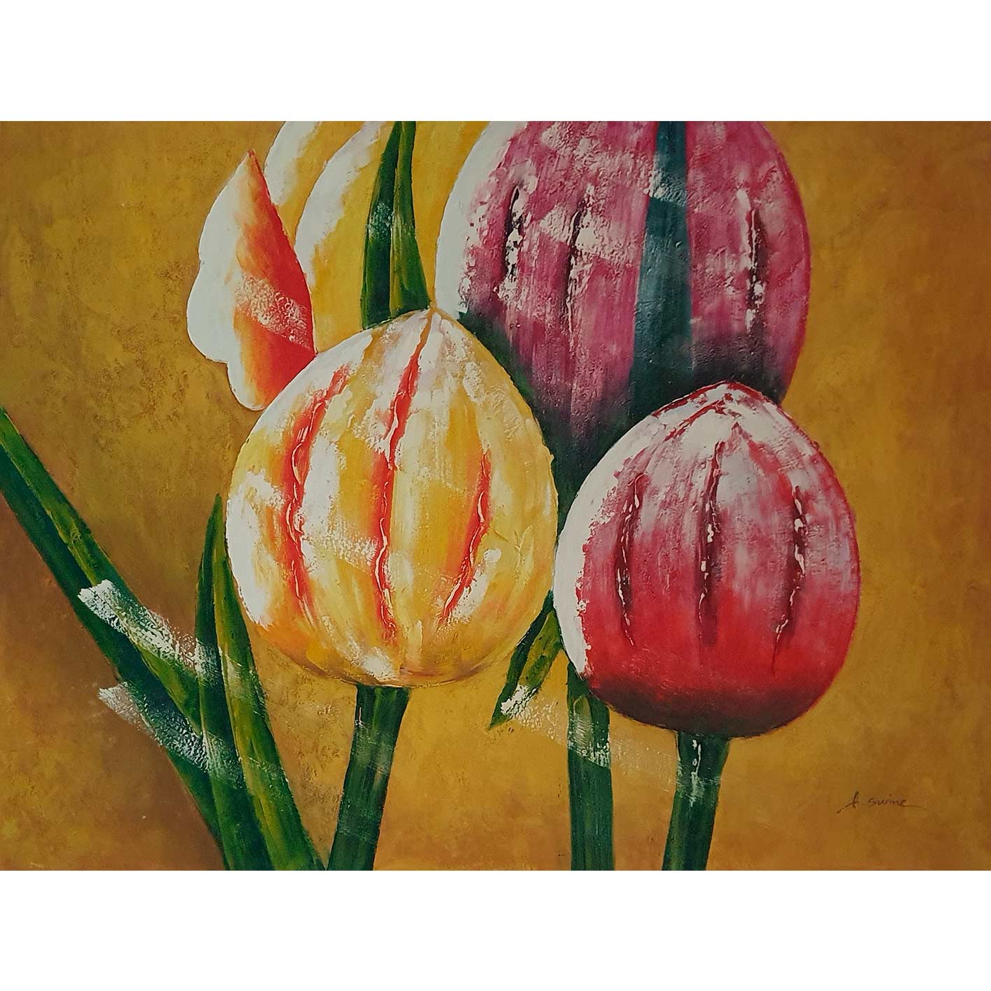 Cuadro Diptico Tulipanes Grandes 120x90 cm [2 piezas]